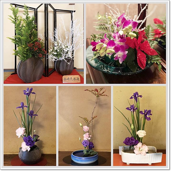 料亭橋本の季節のお花でお出迎え
