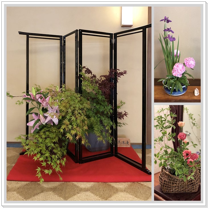 料亭橋本の季節のお花でお出迎え